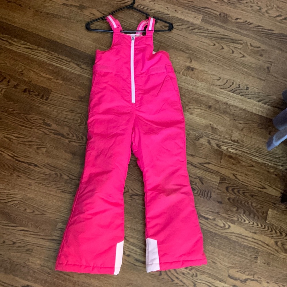 Size 7/8 pink Winter Ski Bibs Overalls